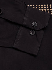 Indian Needle Men's Cotton Printed Formal Shirts - SF_805Black_S