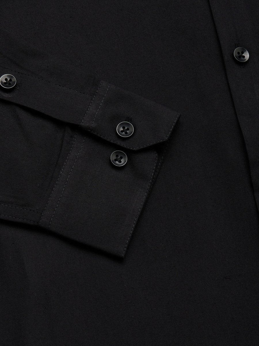 Indian Needle Men's Cotton Printed Formal Shirts - SF_806Black_S