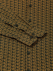 Indian Needle Men's Cotton Printed Formal Shirts - SF_821Olive_S