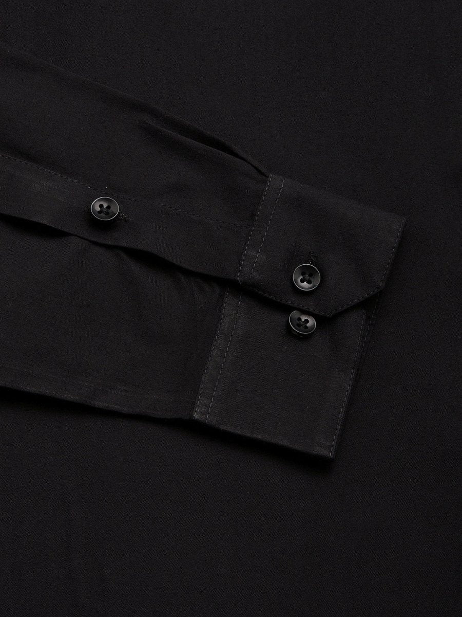 Indian Needle Men's Cotton Printed Formal Shirts - SF_807Black_S