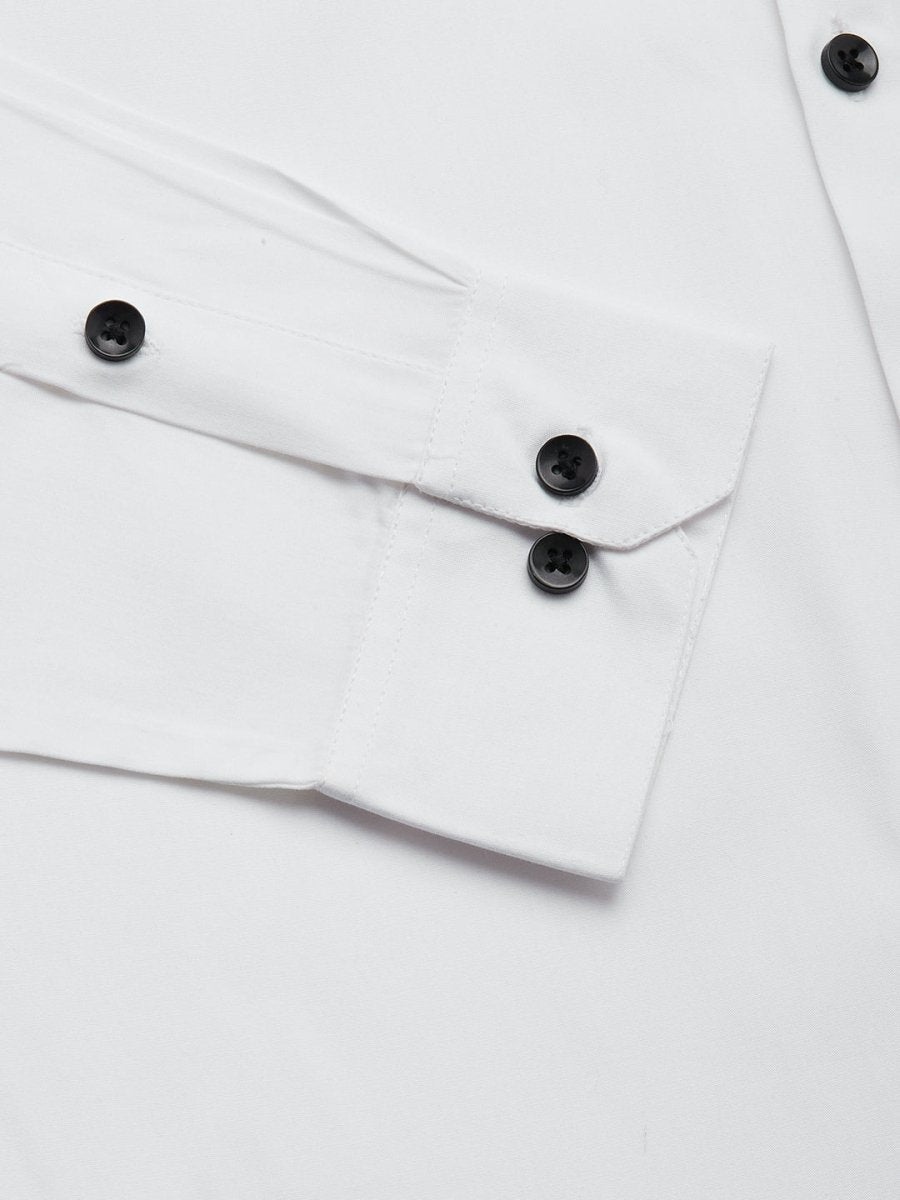 Indian Needle Men's Cotton Printed Formal Shirts - SF_806White_S