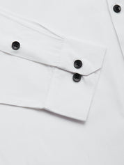 Indian Needle Men's Cotton Printed Formal Shirts - SF_806White_S