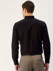 Indian Needle Men's Cotton Printed Formal Shirts - SF_805Black_S