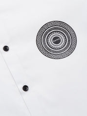 Indian Needle Men's Cotton Printed Formal Shirts - SF_807White_S