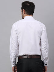 Indian Needle Men's Cotton Solid Button Down Formal Shirts - SF_734White_S