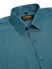 Indian Needle Men's Cotton Solid Formal Shirt's - SF_833Teal_S