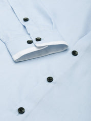 Indian Needle Men's Cotton Solid Formal Shirts - SF_796Sky_S