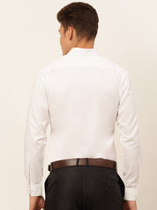 Indian Needle Men's Cotton Solid Formal Shirt's - SF_835White_S