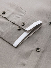 Indian Needle Men's Cotton Solid Formal Shirts - SF_796Charcoal_S