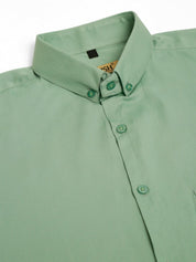 Indian Needle Men's Cotton Solid Formal Shirt's - SF_835Pista_S