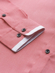Indian Needle Men's Cotton Solid Formal Shirts - SF_796Red_S
