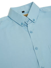Indian Needle Men's Cotton Solid Formal Shirt's - SF_835Sky_S
