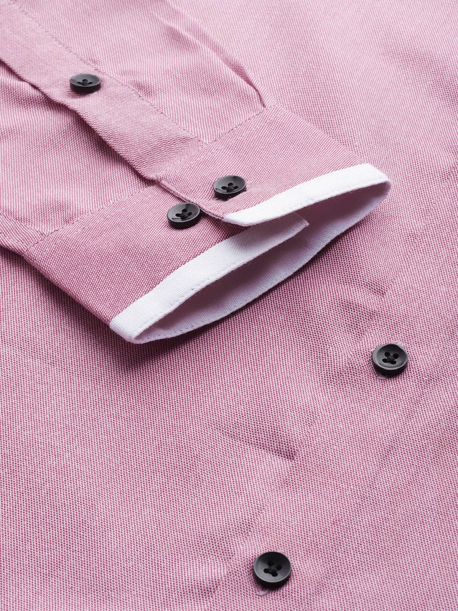 Indian Needle Men's Cotton Solid Formal Shirts - SF_796Purple_S