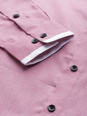 Indian Needle Men's Cotton Solid Formal Shirts - SF_796Purple_S