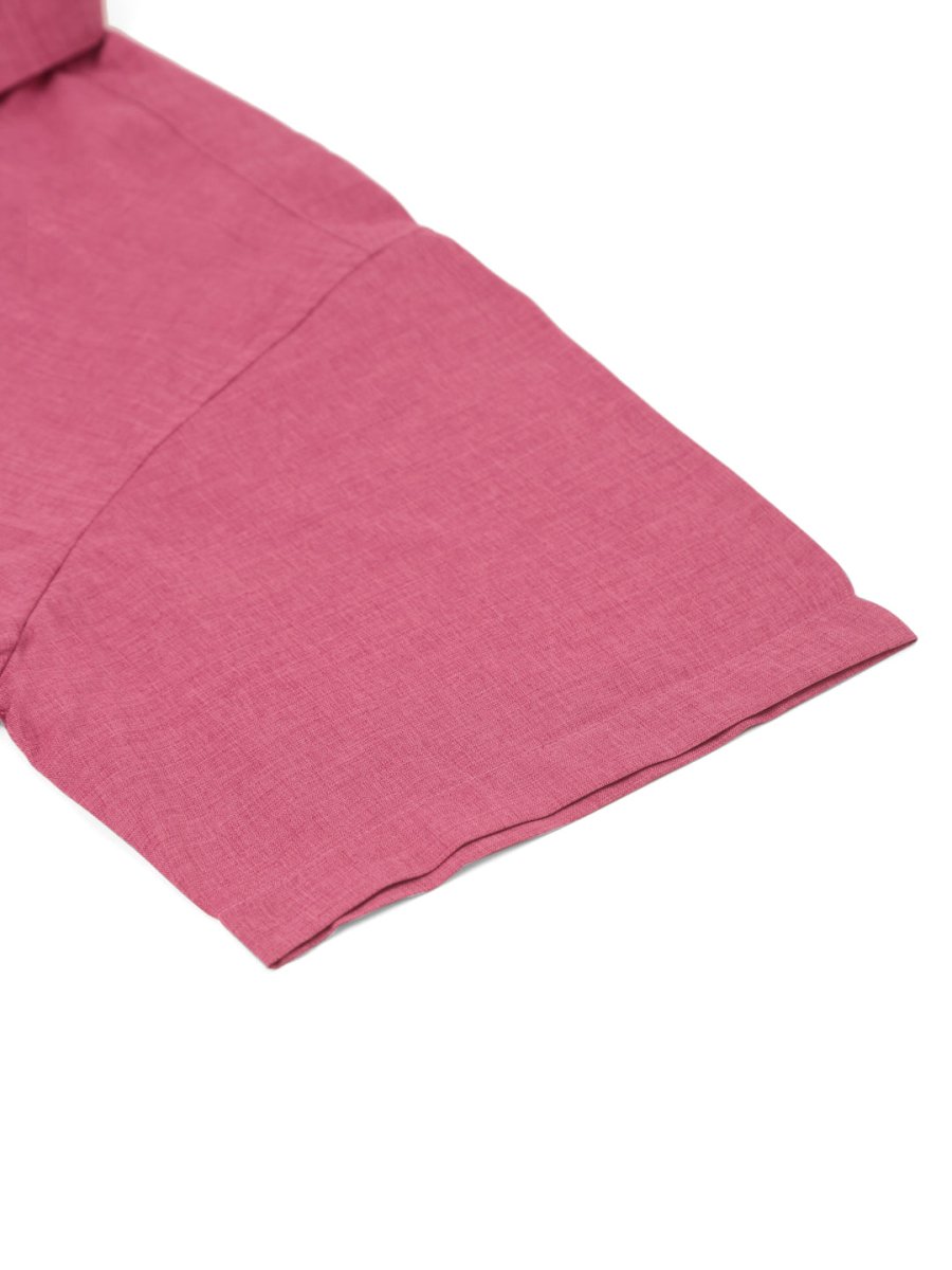 Indian Needle Men's Cotton Solid Half Sleeve Formal Shirts - SF_811Pink_S