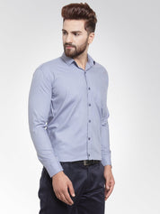 Indian Needle Men's Cotton Solid Light Grey Formal Shirt's - SF_361Light-Grey_S