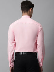 Indian Needle Men's Cotton Solid Light Pink Formal Shirt's - SF_361Light-Pink_S