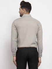 Indian Needle Men's Cotton Solid Steel Grey Formal Shirt's - SF_361Steel-Grey_S