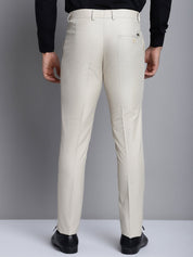 Indian Needle Men's Cream Tapered Fit Formal Trousers - FGP_275Cream_30