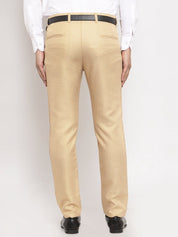 Indian Needle Men's Gold Cotton Polka Dots Formal Trousers - GP_257Golden_30