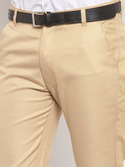 Indian Needle Men's Gold Cotton Polka Dots Formal Trousers - GP_257Golden_30