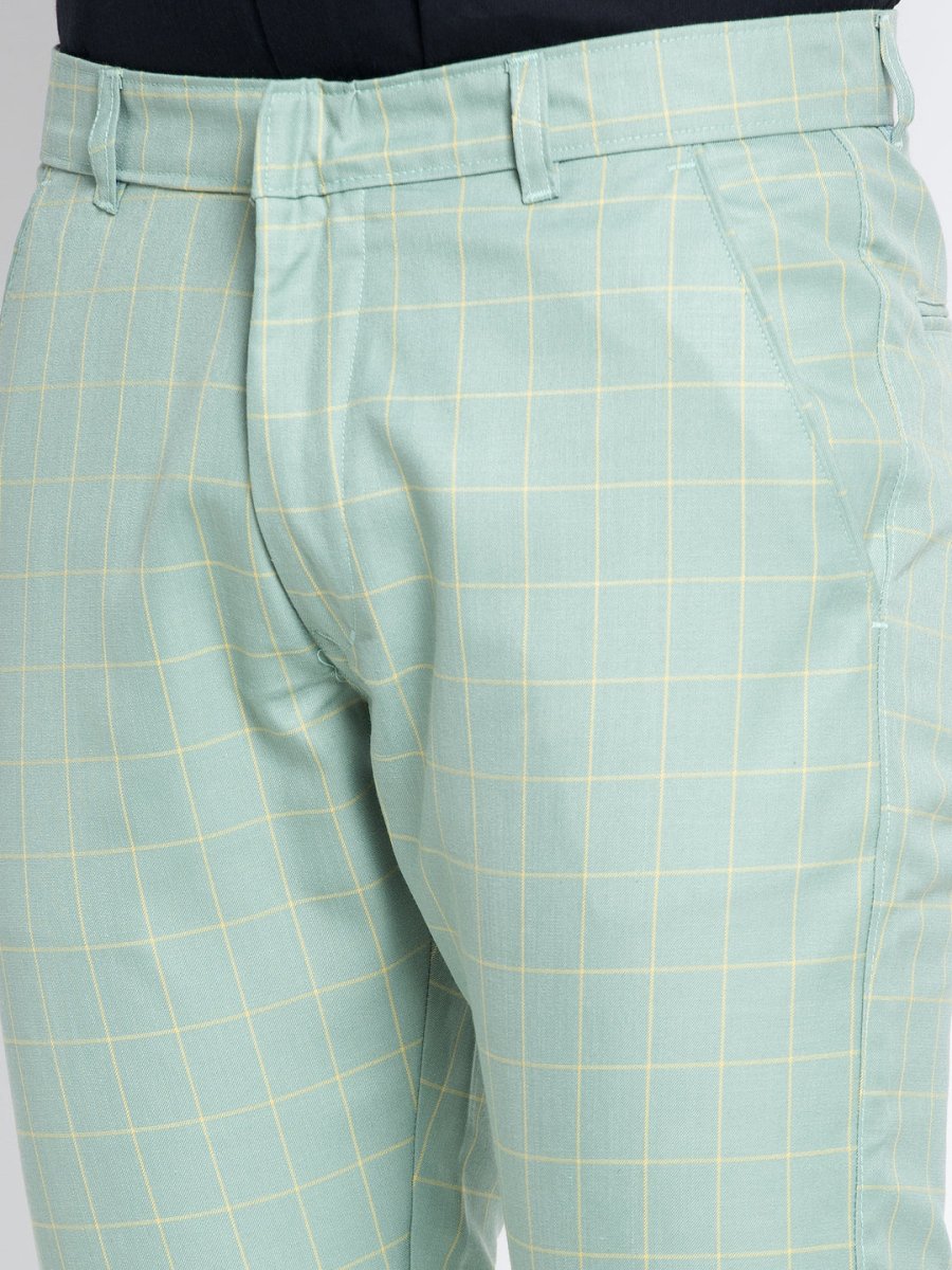 Indian Needle Men's Green Formal Trousers - FGP_260Sea-Green_30