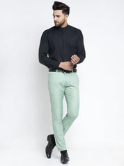 Indian Needle Men's Green Formal Trousers - FGP_260Sea-Green_30