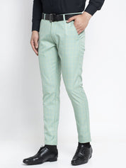 Indian Needle Men's Green Formal Trousers - FGP_260Sea-Green_30