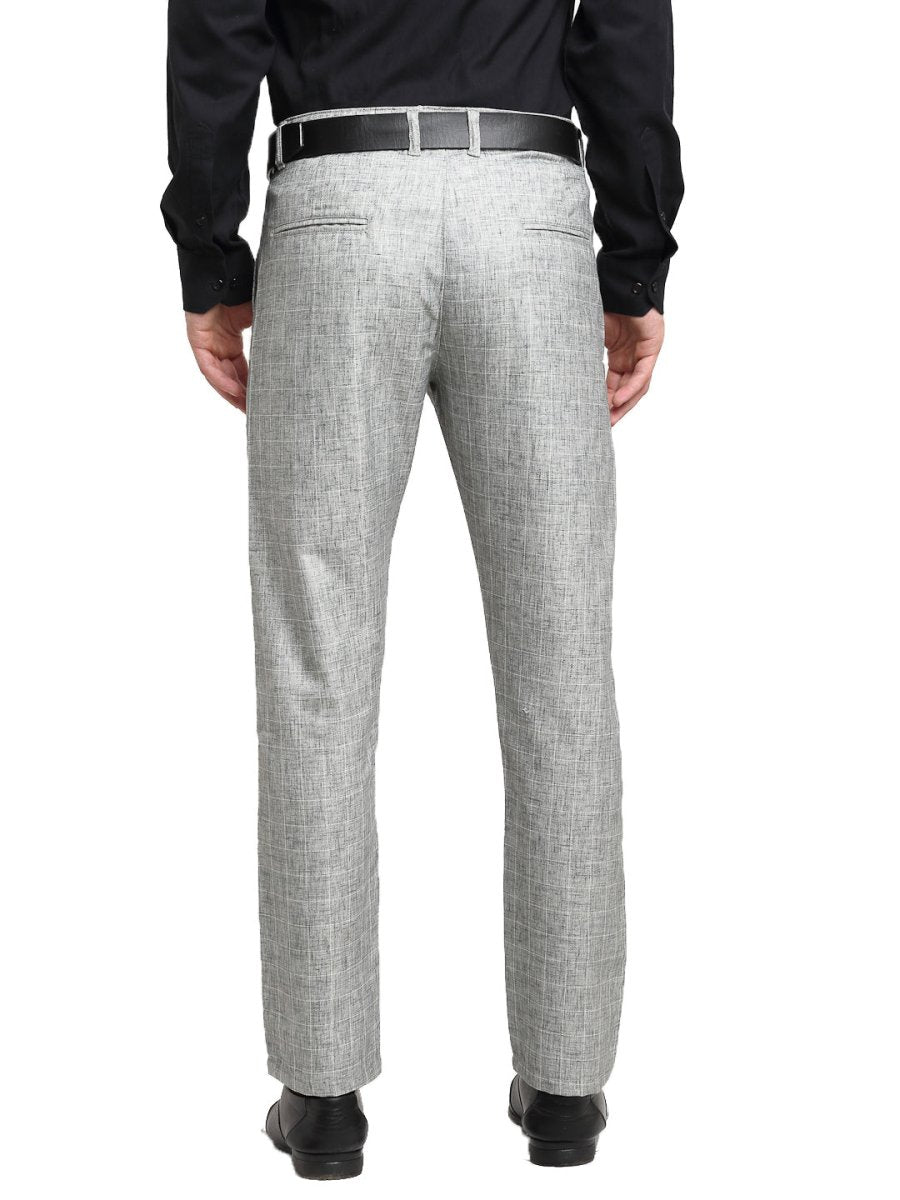 Indian Needle Men's Grey Cotton Solid Formal Trousers - FGP_268Grey_30