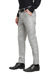 Indian Needle Men's Grey Cotton Solid Formal Trousers - FGP_268Grey_30