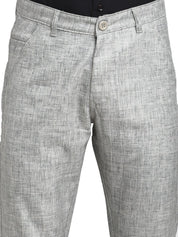 Indian Needle Men's Grey Cotton Solid Formal Trousers - FGP_268Grey_30