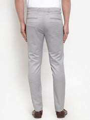 Indian Needle Men's Grey Solid Formal Trousers - FGP_253Light-Grey_30