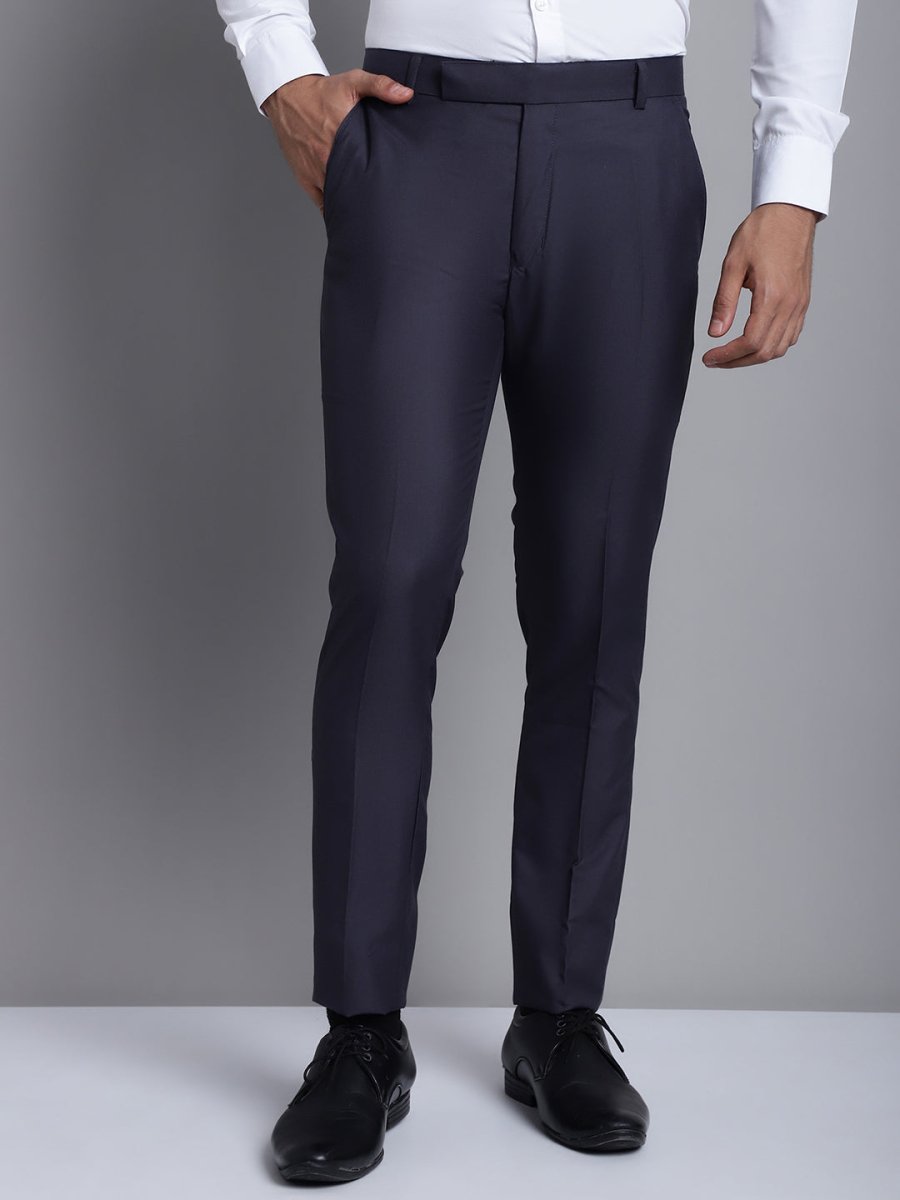 Indian Needle Men's Grey Tapered Fit Formal Trousers - FGP_275Grey_30