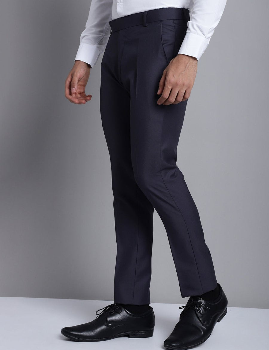 Indian Needle Men's Grey Tapered Fit Formal Trousers - FGP_275Grey_30