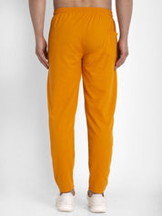 Indian Needle Men's Mustard Solid Track Pants - JOG_014Mustard_28