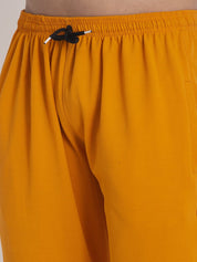 Indian Needle Men's Mustard Solid Track Pants - JOG_014Mustard_28