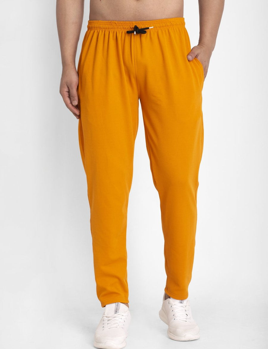 Indian Needle Men's Mustard Solid Track Pants - JOG_014Mustard_28