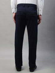 Indian Needle Men's Navy Blue Tapered Fit Formal Trousers - FGP_276Navy_30