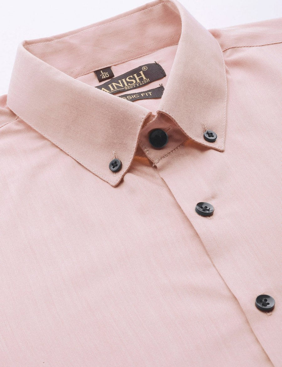Indian Needle Men's Solid Formal Cotton Shirt - SF_792Magenta_S