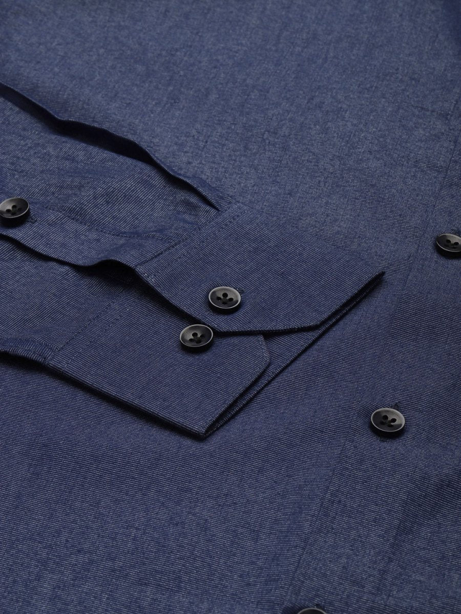 Indian Needle Men's Solid Formal Cotton Shirt - SF_788Charcoal_S