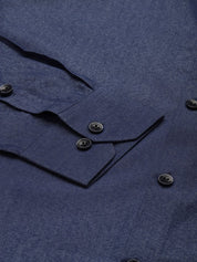 Indian Needle Men's Solid Formal Cotton Shirt - SF_788Charcoal_S