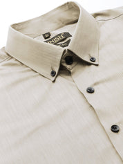 Indian Needle Men's Solid Formal Cotton Shirt - SF_792Steel-Grey_S
