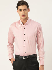 Indian Needle Men's Solid Formal Cotton Shirt - SF_792Magenta_S