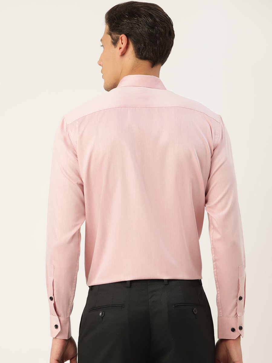 Indian Needle Men's Solid Formal Cotton Shirt - SF_792Magenta_S