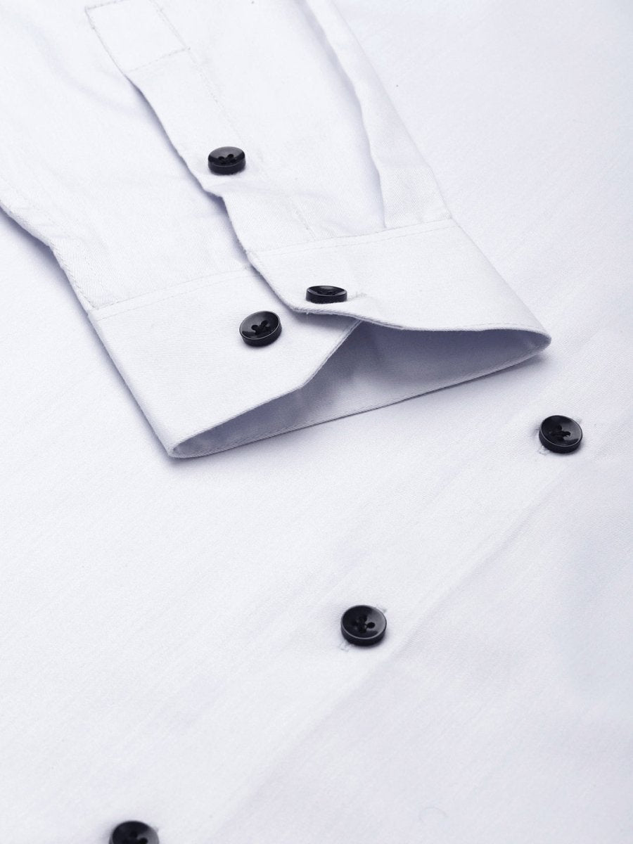 Indian Needle Men's Solid Formal Cotton Shirt - SF_792Sky_S