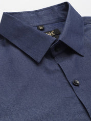 Indian Needle Men's Solid Formal Cotton Shirt - SF_788Charcoal_S