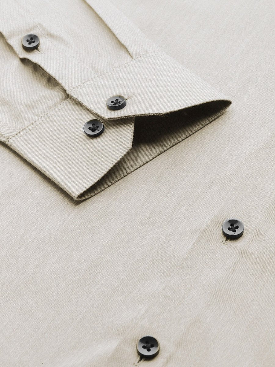 Indian Needle Men's Solid Formal Cotton Shirt - SF_792Steel-Grey_S