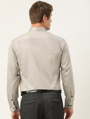 Indian Needle Men's Solid Formal Cotton Shirt - SF_792Steel-Grey_S