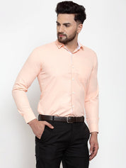 Indian Needle Orange Formal Shirt with white detailing - SF_419Orange_S