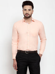 Indian Needle Orange Formal Shirt with white detailing - SF_419Orange_S